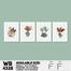 DDecorator Flower And Leaf Abstract Art (Set of 4) Wall Board And Wall Canvas image