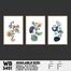 DDecorator Flower And Leaf ArtWork (Set of 3) Wall Board And Wall Canvas image