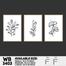 DDecorator Flower And Leaf ArtWork (Set of 3) Wall Board And Wall Canvas image