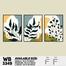 DDecorator Flower And Leaf ArtWork (Set of 3) Wall Board And Wall Canvas image