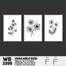 DDecorator Flower And Leaf ArtWork (Set of 3) Wall Board And Wall Canvas image