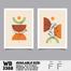 DDecorator Flower And Leaf ArtWork (Set of 2) Wall Board And Wall Canvas image