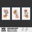 DDecorator Flower And Leaf ArtWork (Set of 3) Wall Board And Wall Canvas image