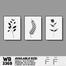 DDecorator Flower And Leaf ArtWork (Set of 3) Wall Board And Wall Canvas image