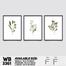 DDecorator Flower And Leaf ArtWork (Set of 3) Wall Board And Wall Canvas image