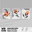DDecorator Flower And Leaf ArtWork (Set of 3) Wall Board And Wall Canvas image