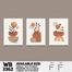 DDecorator Flower And Leaf ArtWork (Set of 3) Wall Board And Wall Canvas image