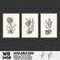 DDecorator Flower And Leaf ArtWork (Set of 3) Wall Board And Wall Canvas image