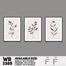 DDecorator Flower And Leaf ArtWork (Set of 3) Wall Board And Wall Canvas image