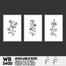 DDecorator Flower And Leaf ArtWork (Set of 3) Wall Board And Wall Canvas image