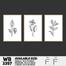 DDecorator Flower And Leaf ArtWork (Set of 3) Wall Board And Wall Canvas image