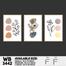 DDecorator Flower And Leaf ArtWork (Set of 3) Wall Board And Wall Canvas image