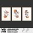 DDecorator Flower And Leaf ArtWork (Set of 3) Wall Board And Wall Canvas image