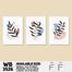 DDecorator Flower And Leaf ArtWork (Set of 3) Wall Board And Wall Canvas image