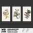 DDecorator Flower And Leaf ArtWork (Set of 3) Wall Board And Wall Canvas image
