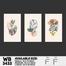 DDecorator Flower And Leaf ArtWork (Set of 3) Wall Board And Wall Canvas image