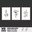 DDecorator Flower And Leaf ArtWork (Set of 3) Wall Board And Wall Canvas image