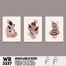 DDecorator Flower And Leaf ArtWork (Set of 3) Wall Board And Wall Canvas image