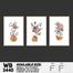 DDecorator Flower And Leaf ArtWork (Set of 3) Wall Board And Wall Canvas image