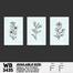 DDecorator Flower And Leaf ArtWork (Set of 3) Wall Board And Wall Canvas image