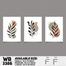 DDecorator Flower And Leaf ArtWork (Set of 3) Wall Board And Wall Canvas image
