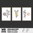 DDecorator Flower And Leaf ArtWork (Set of 3) Wall Board And Wall Canvas image