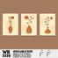 DDecorator Flower And Leaf ArtWork (Set of 3) Wall Board And Wall Canvas image
