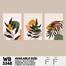 DDecorator Flower And Leaf ArtWork (Set of 3) Wall Board And Wall Canvas image