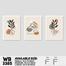 DDecorator Flower And Leaf ArtWork (Set of 3) Wall Board And Wall Canvas image