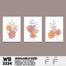 DDecorator Flower And Leaf ArtWork (Set of 3) Wall Board And Wall Canvas image