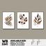 DDecorator Flower And Leaf ArtWork (Set of 3) Wall Board And Wall Canvas image