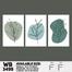 DDecorator Flower And Leaf ArtWork (Set of 3) Wall Board And Wall Canvas image