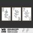 DDecorator Flower And Leaf ArtWork (Set of 3) Wall Board And Wall Canvas image