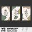 DDecorator Flower And Leaf ArtWork (Set of 3) Wall Board And Wall Canvas image