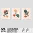 DDecorator Flower And Leaf Line Art ArtWork (Set of 3) Wall Board And Wall Canvas image