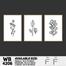 DDecorator Flower And Leaf Line Art (Set of 3) Wall Board And Wall Canvas image