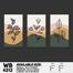 DDecorator Flower And Leaf Line Art (Set of 3) Wall Board And Wall Canvas image