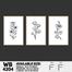DDecorator Flower And Leaf Line Art (Set of 3) Wall Board And Wall Canvas image