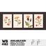 DDecorator Flower And Leaf (Set of 4) Wall Board And Wall Canvas image