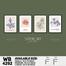 DDecorator Flower And Leaf Typography Art (Set of 4) Wall Board And Wall Canvas image