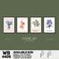 DDecorator Flower And Leaf Typography Art (Set of 4) Wall Board And Wall Canvas image