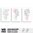 DDecorator Flower And Leaf Wall Board And Wall Canvas - Set of 3 image