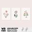 DDecorator Flower And Leaf Wall Board And Wall Canvas - Set of 3 image