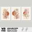 DDecorator Flower And Leaf Wall Board And Wall Canvas - Set of 3 image