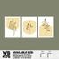 DDecorator Flower And Leaf Wall Board And Wall Canvas - Set of 3 image