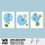 DDecorator Flower And Leaf Wall Board And Wall Canvas - Set of 3 image