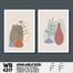 DDecorator Flower And Leaf With Vase (Set of 2) Wall Board And Wall Canvas image