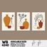 DDecorator Flower And Leaf With Vase (Set of 3) Wall Board And Wall Canvas image