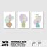 DDecorator Flower And Leaf With Vase (Set of 3) Wall Board And Wall Canvas image