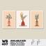 DDecorator Flower And Leaf With Vase (Set of 3) Wall Board And Wall Canvas image